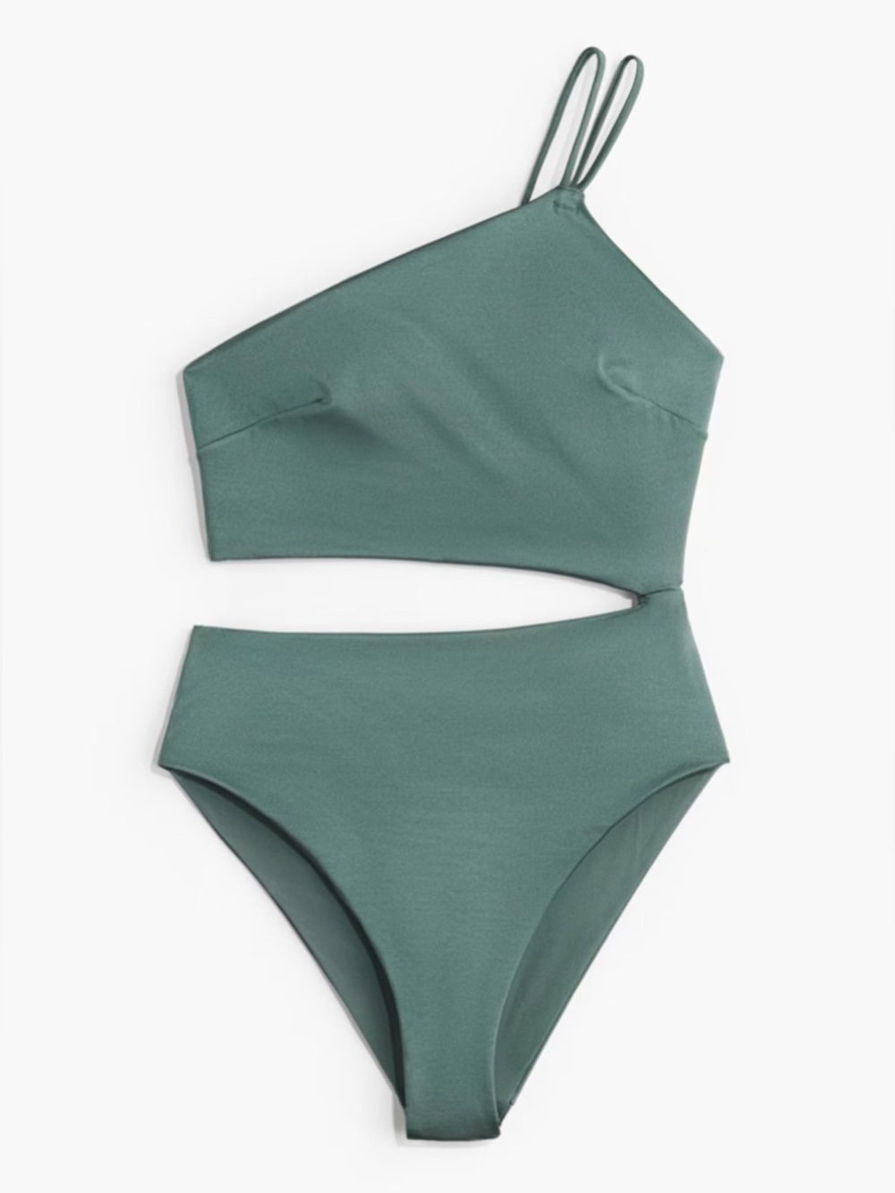 NWT. 🆕 H&M High-Leg Cutout Swimsuit - Dusty Green